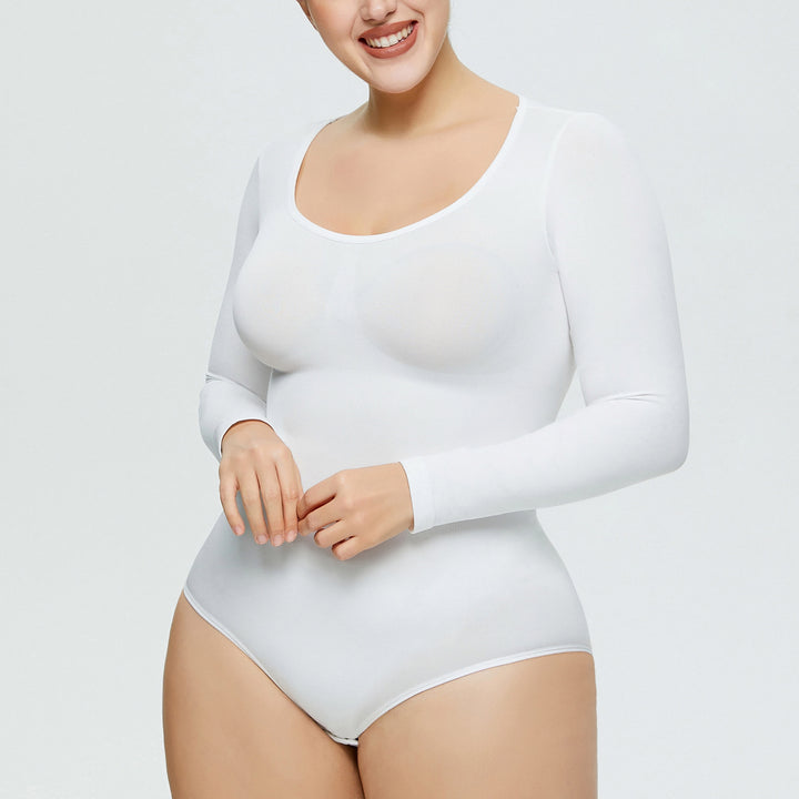 Damen-Jumpsuit Unterziehshirt Langarm Korsett Einteiler Korsett - Modefluss