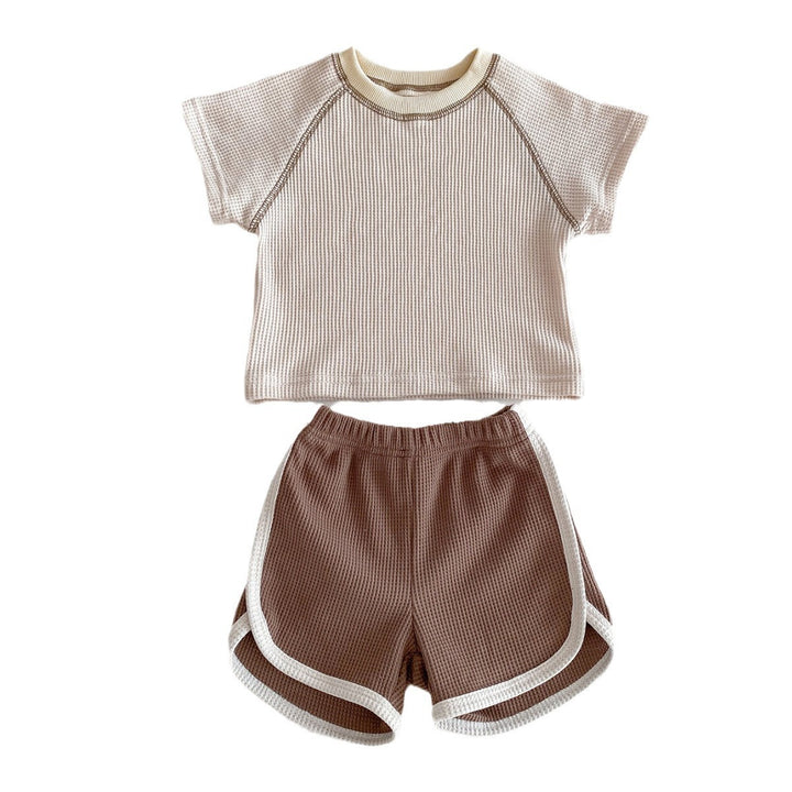 Clothes For Babies Summer Unisex Baby Short Sleeve Outfit Top Shorts - Modefluss