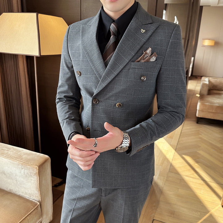 Men's Autumn And Winter Suit Three-piece Business Casual - Modefluss