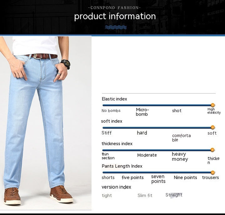Men's Summer Jeans Men's Straight-leg Pants - Modefluss