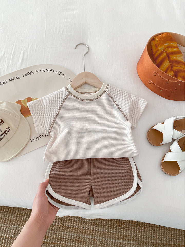 Clothes For Babies Summer Unisex Baby Short Sleeve Outfit Top Shorts - Modefluss