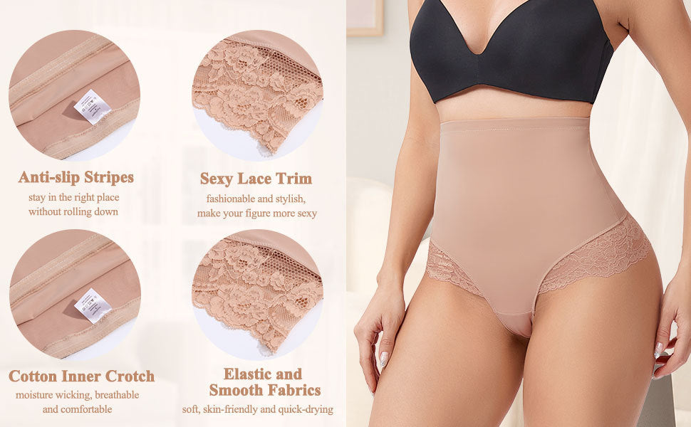 Large Size Belly Contraction Lace Hip Lifting Gridles Pants Underwear - Modefluss