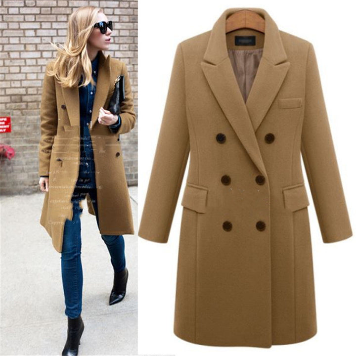 Medium length woolen coat - Modefluss