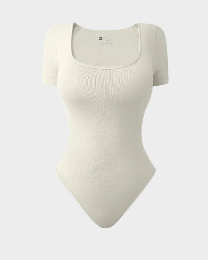 Basic Square Neck Thong Bodysuit