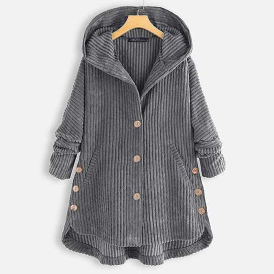 New Style Loose Plus Size Retro Corduroy Coat - Modefluss