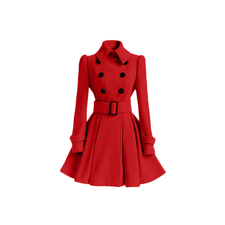Mode Dünnen Langen frauen Woolen Mantel - Modefluss
