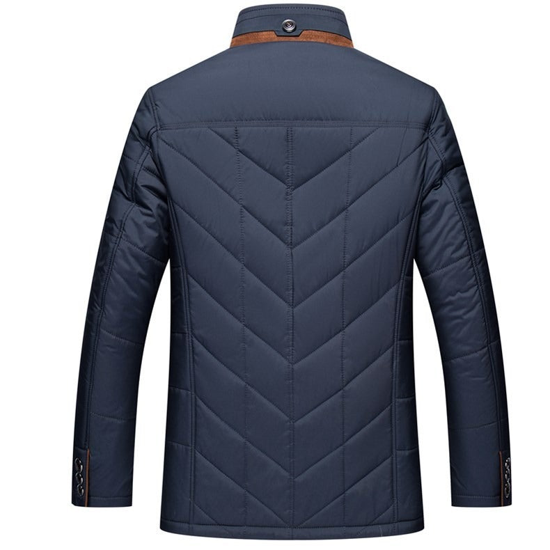 Middle-aged Men Winter Middle-aged And Elderly Thick Warm Quilted Coat Cotton-padded Jacket - Modefluss