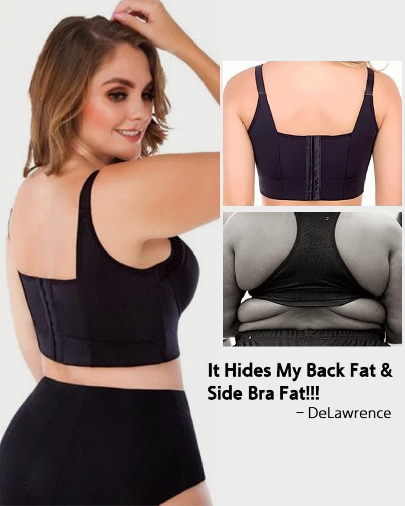 Woobilly Full-Coverage Smooth Back Bra for Women-2Pcs Black