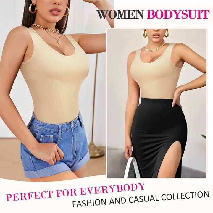 Smoothing Seamless Tank Top Bodysuit Tummy Control Shapewear