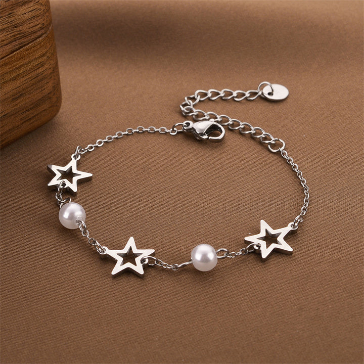 Xingyue Zircon Pearl Titanium Steel Bracelet Female Niche - Modefluss