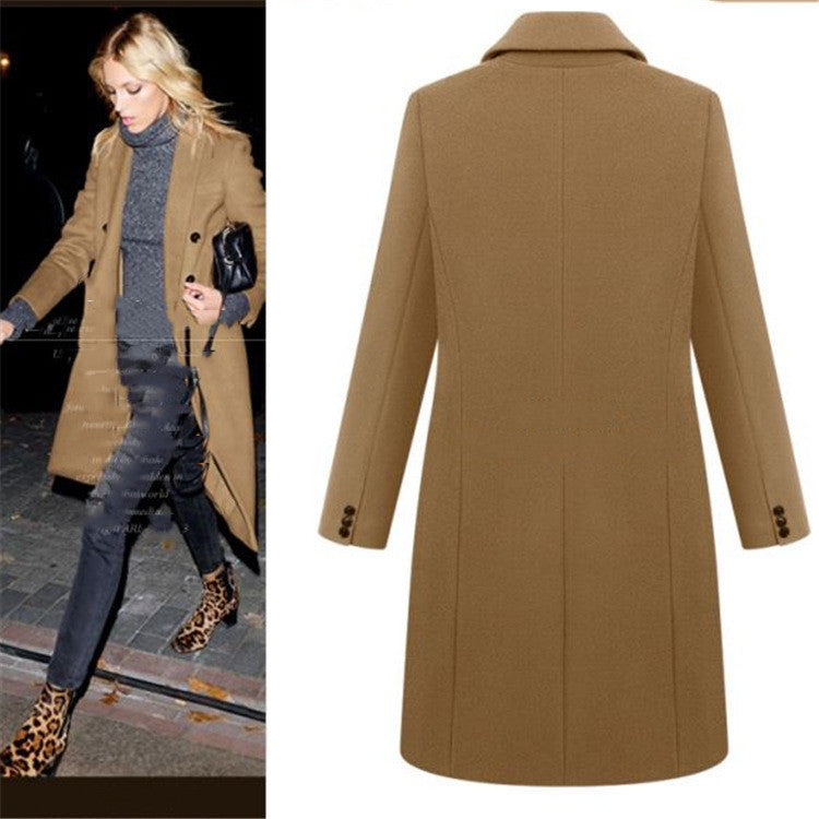 Medium length woolen coat - Modefluss