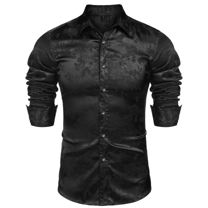 Men's Silk Satin Dress Shirt - Modefluss