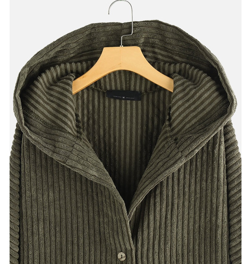 New Style Loose Plus Size Retro Corduroy Coat - Modefluss