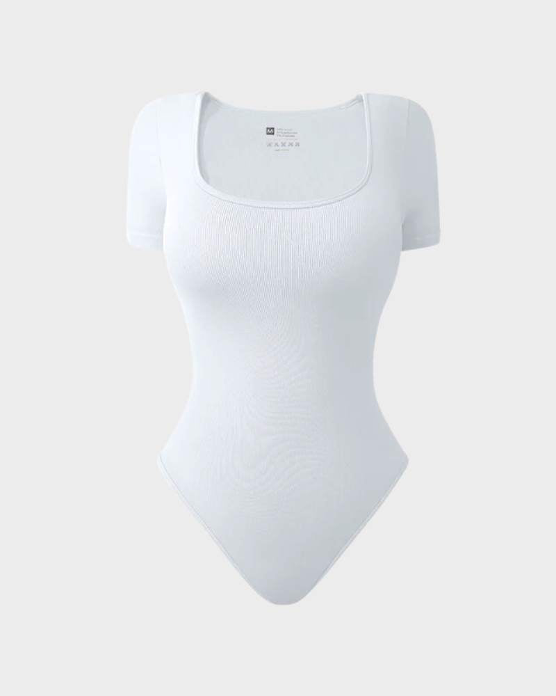 Basic Square Neck Thong Bodysuit