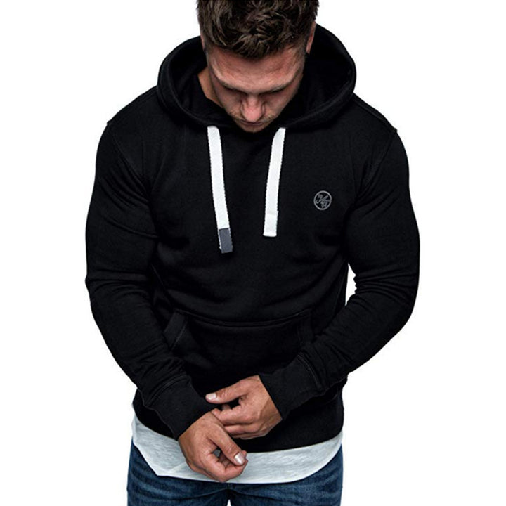 Men's Casual Solid Color Hooded Sweater Coat - Modefluss