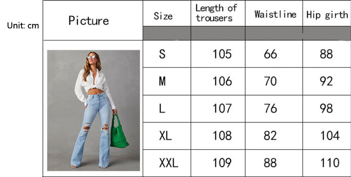 Mode Temperament Weitbein Jeans Frauen - Modefluss