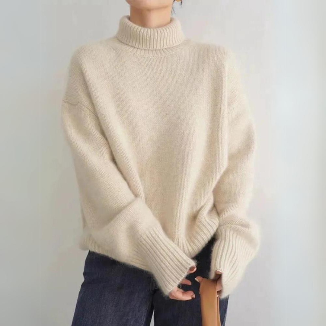 Lena™ – Bequemer, gestrickter, weicher Rollkragenpullover - Modefluss