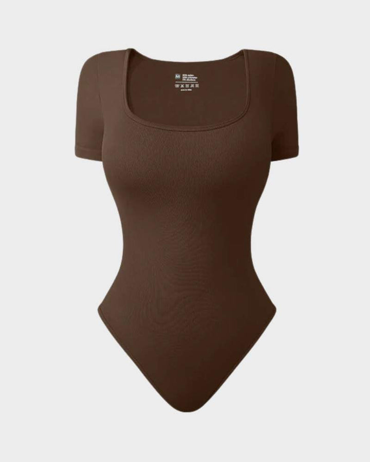 Basic Square Neck Thong Bodysuit
