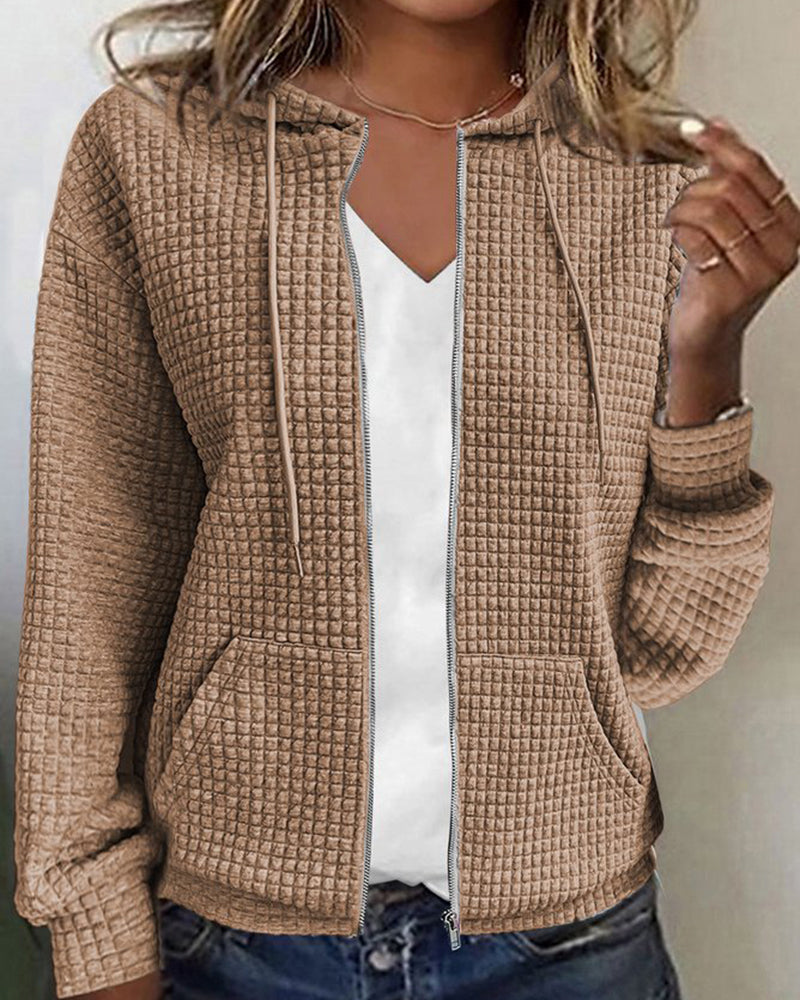 Stylische weiche Freizeitjacke mit Taschen