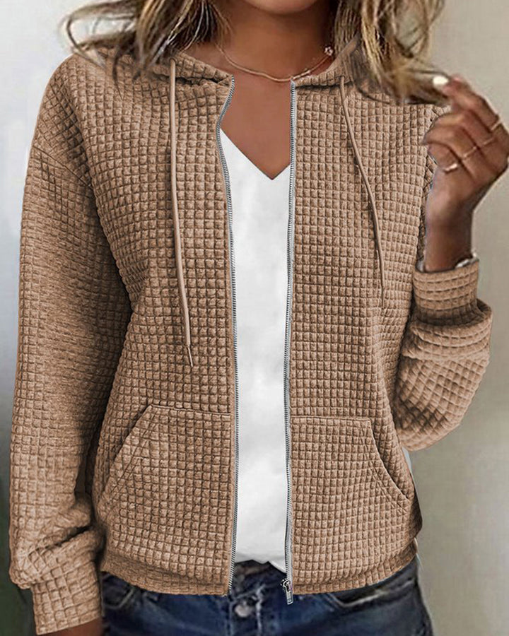 Stylische weiche Freizeitjacke mit Taschen