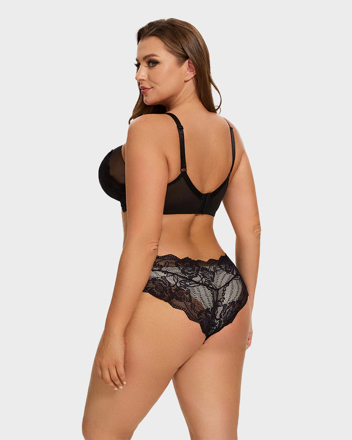 Woobilly® Full Coverage Lace Black Minimizer Bra