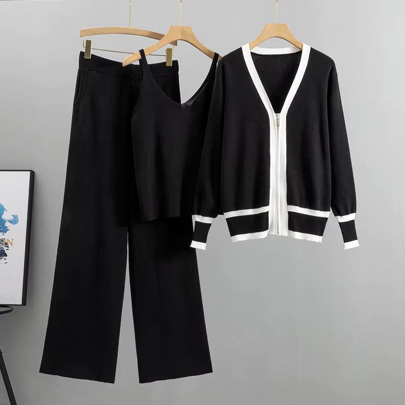 Daisy™ - Ensemble élégant, stilvolles gestricktes troisiteiliges Anzugset