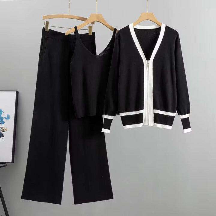 Daisy™ - Ensemble élégant, stilvolles gestricktes troisiteiliges Anzugset