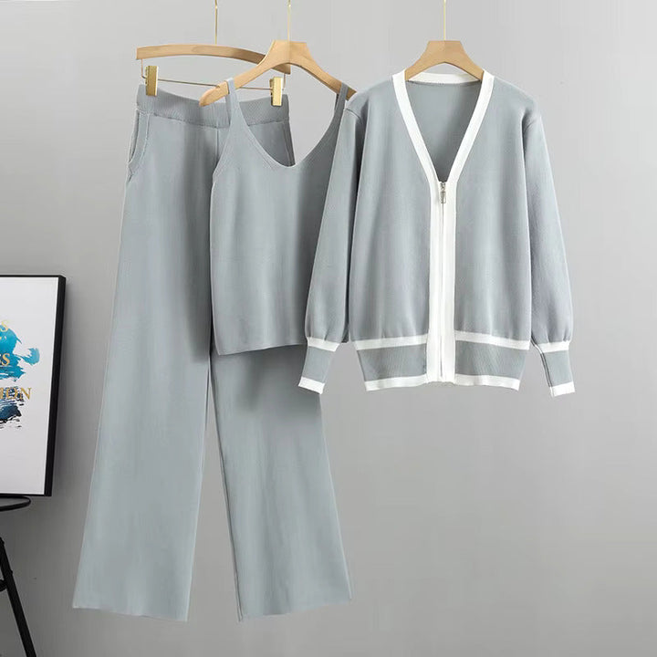 Daisy™ - Ensemble élégant, stilvolles gestricktes troisiteiliges Anzugset