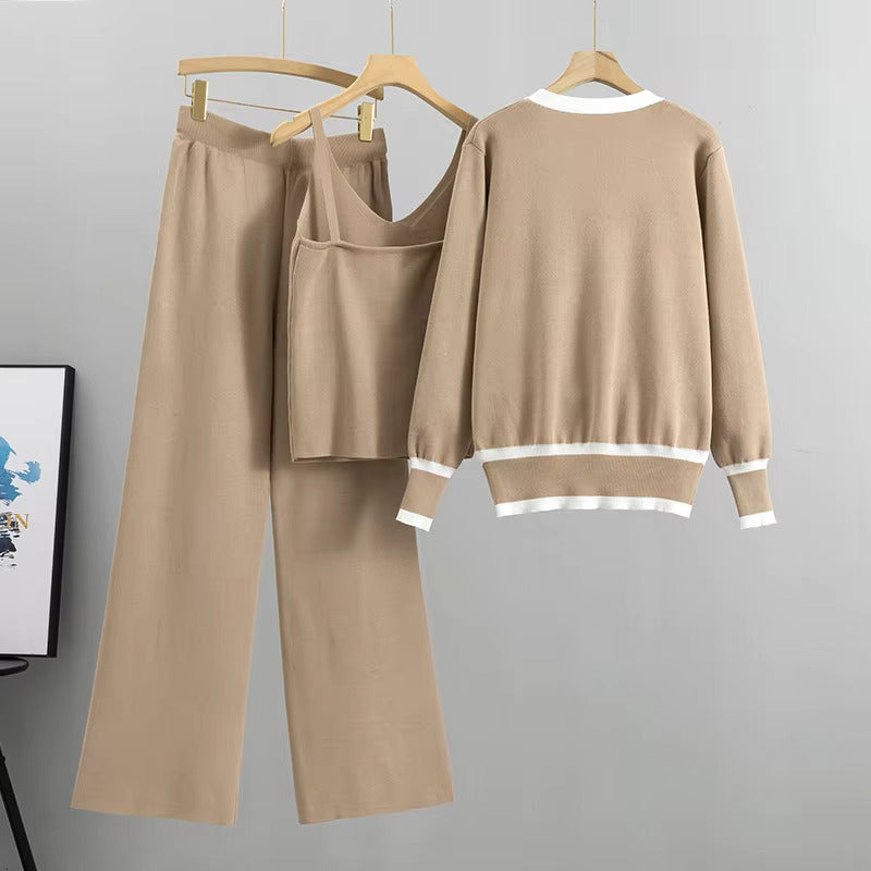 Daisy™ - Ensemble élégant, stilvolles gestricktes troisiteiliges Anzugset