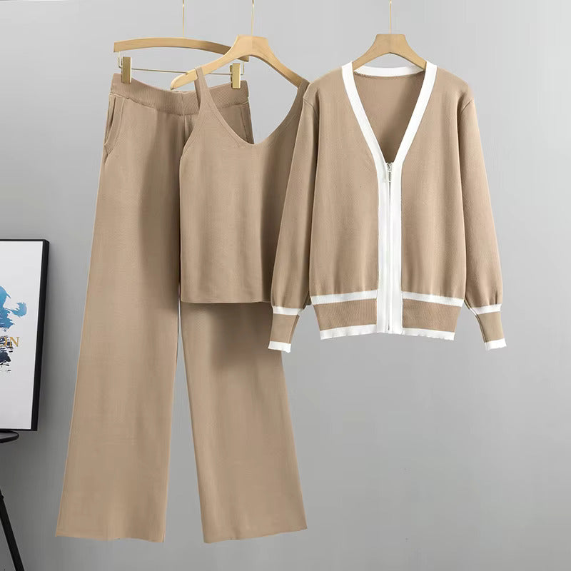 Daisy™ - Ensemble élégant, stilvolles gestricktes troisiteiliges Anzugset