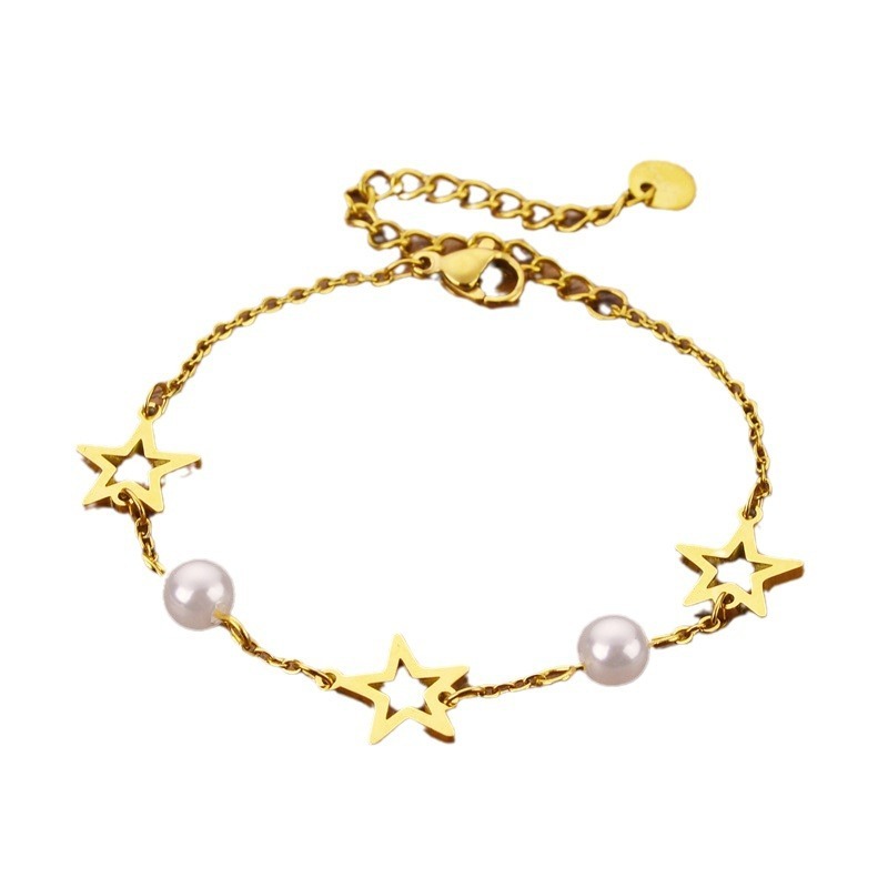 Xingyue Zircon Pearl Titanium Steel Bracelet Female Niche - Modefluss