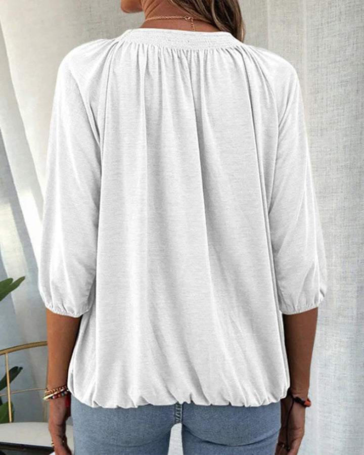 Stella™ - Stylische Rundhalsbluse aus Baumwolle