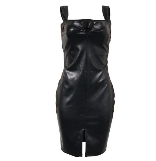 One-step skirt with V-neck sling and folded buttocks - Modefluss