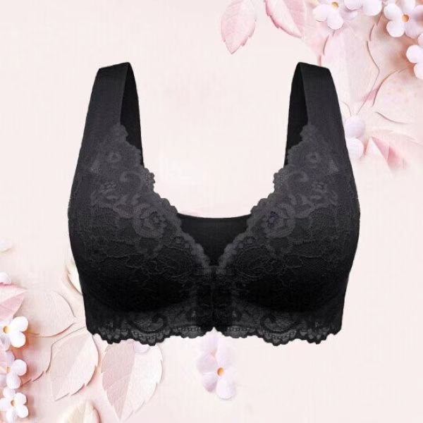 Women's Non-steel Ring Gathered Breathable Lace Underwear - Modefluss