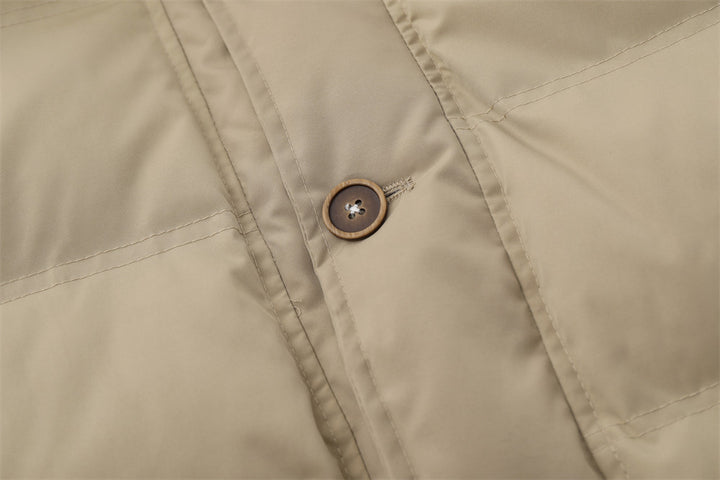 Baumwolljacke mit Fellkragen und Kapuze für Herren - Modefluss