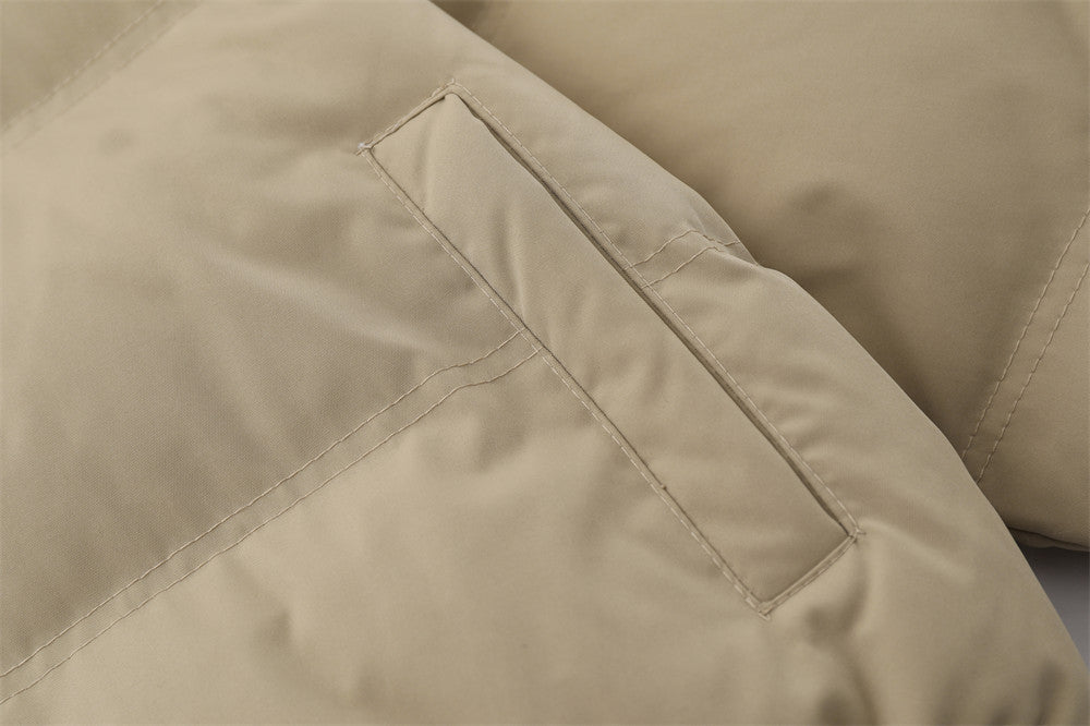 Baumwolljacke mit Fellkragen und Kapuze für Herren - Modefluss