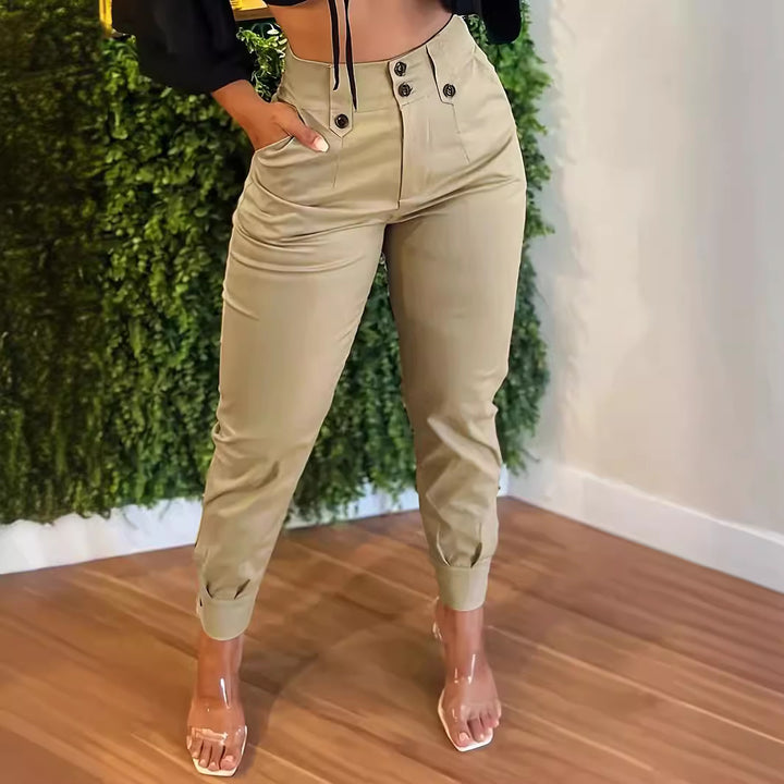Women's Fashion Casual Everyday Joker Solid Color Trousers - Modefluss
