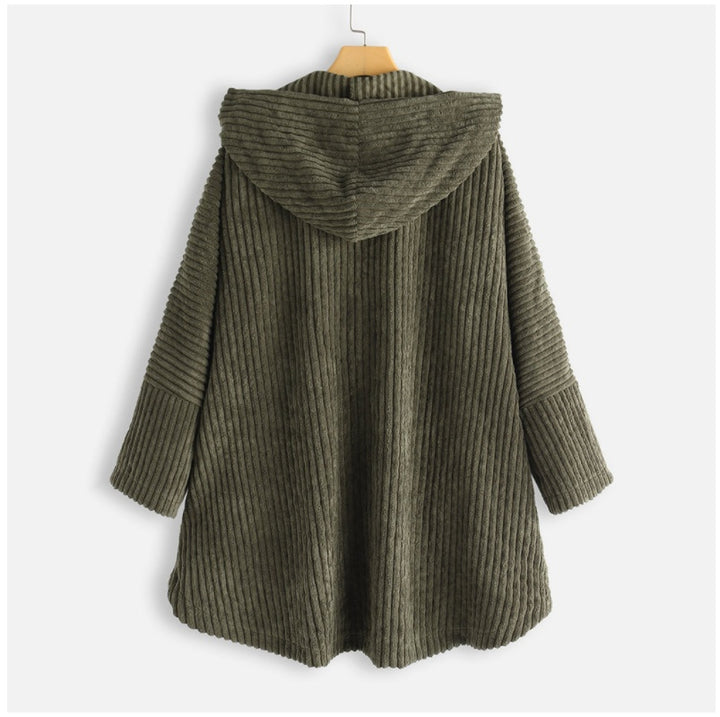 New Style Loose Plus Size Retro Corduroy Coat - Modefluss
