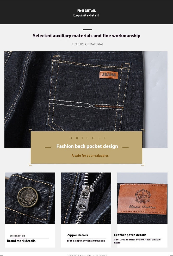 Autumn Thick Jeans Men's Loose Straight - Modefluss
