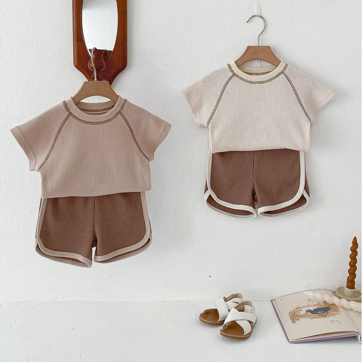 Clothes For Babies Summer Unisex Baby Short Sleeve Outfit Top Shorts - Modefluss