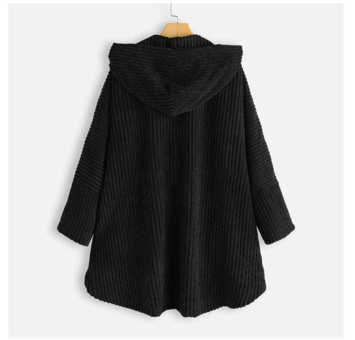 New Style Loose Plus Size Retro Corduroy Coat - Modefluss