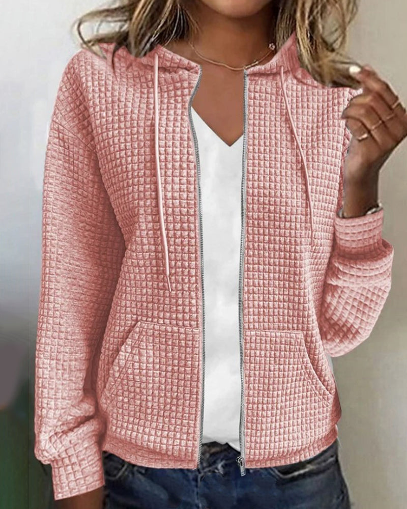 Stylische weiche Freizeitjacke mit Taschen