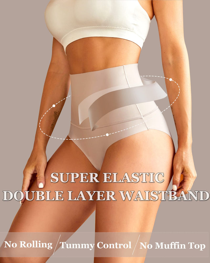 3-Pack High Waisted Tummy Control Briefs for Women