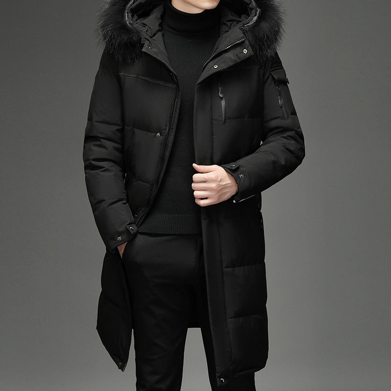 Men's Faux Fur Long Over Knee Down Workwear - Modefluss