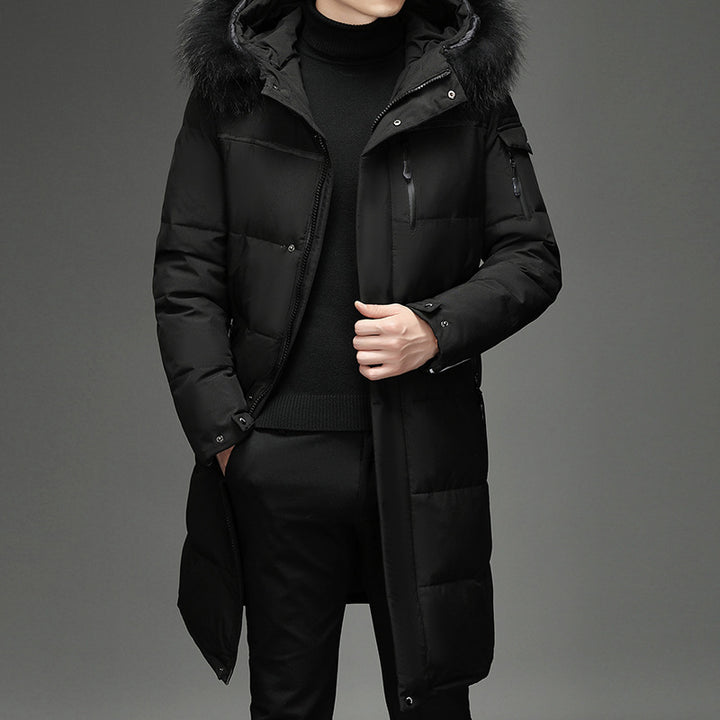 Men's Faux Fur Long Over Knee Down Workwear - Modefluss