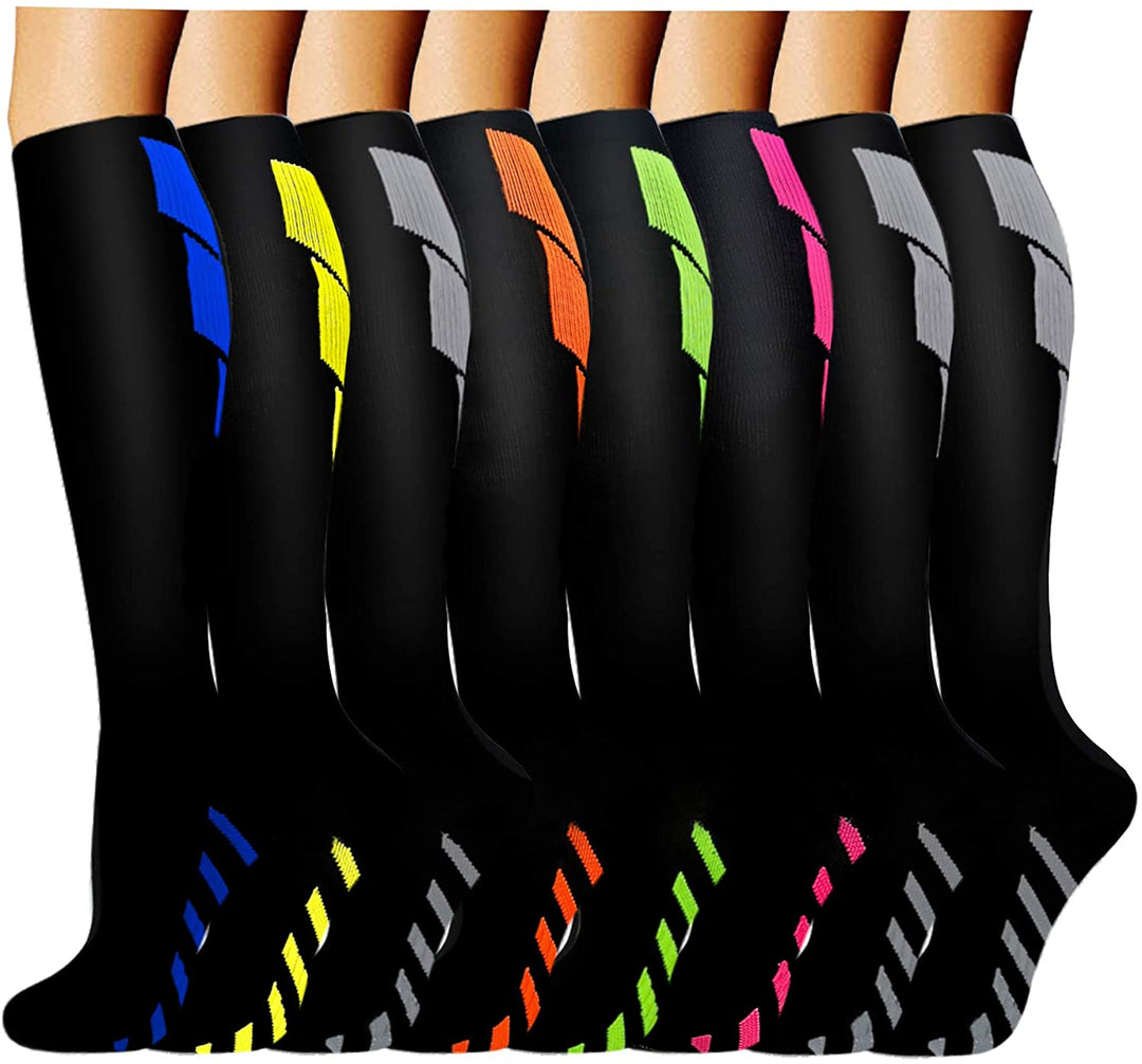 Best Compression Socks Support 15-30mmHg for Women & Men 8 Pairs-Workout and  Recovery. - Modefluss
