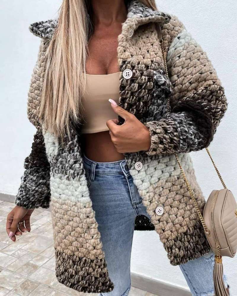 Herbst und Winter neue Produkte Mode bedruckt Damen Woll mantel - Modefluss