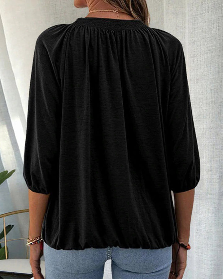 Stella™ - Stylische Rundhalsbluse aus Baumwolle