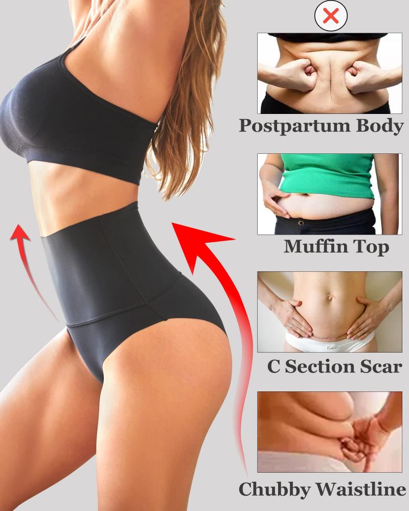 3-Pack High Waisted Tummy Control Briefs for Women