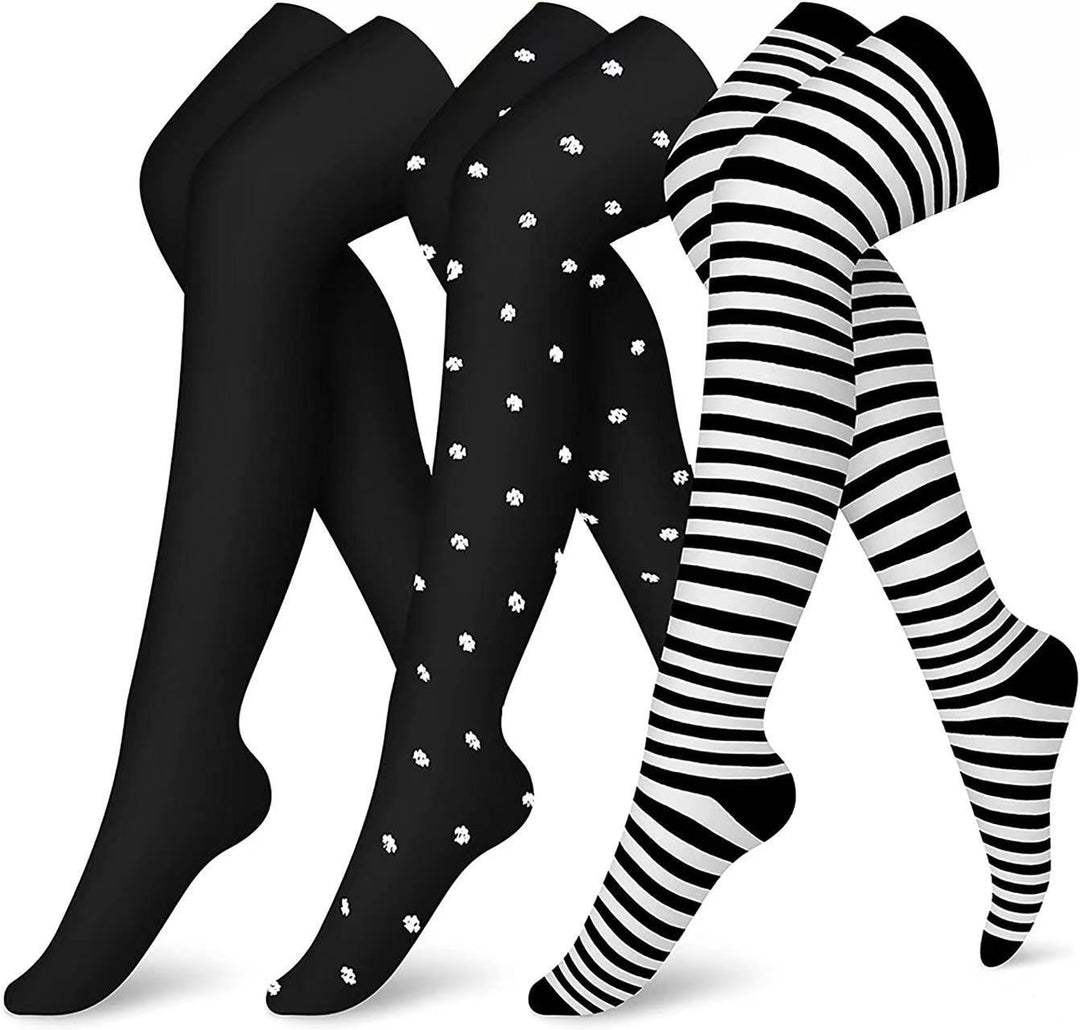 Pattern Gradient Leggings Lengthened Knee Socks - Modefluss